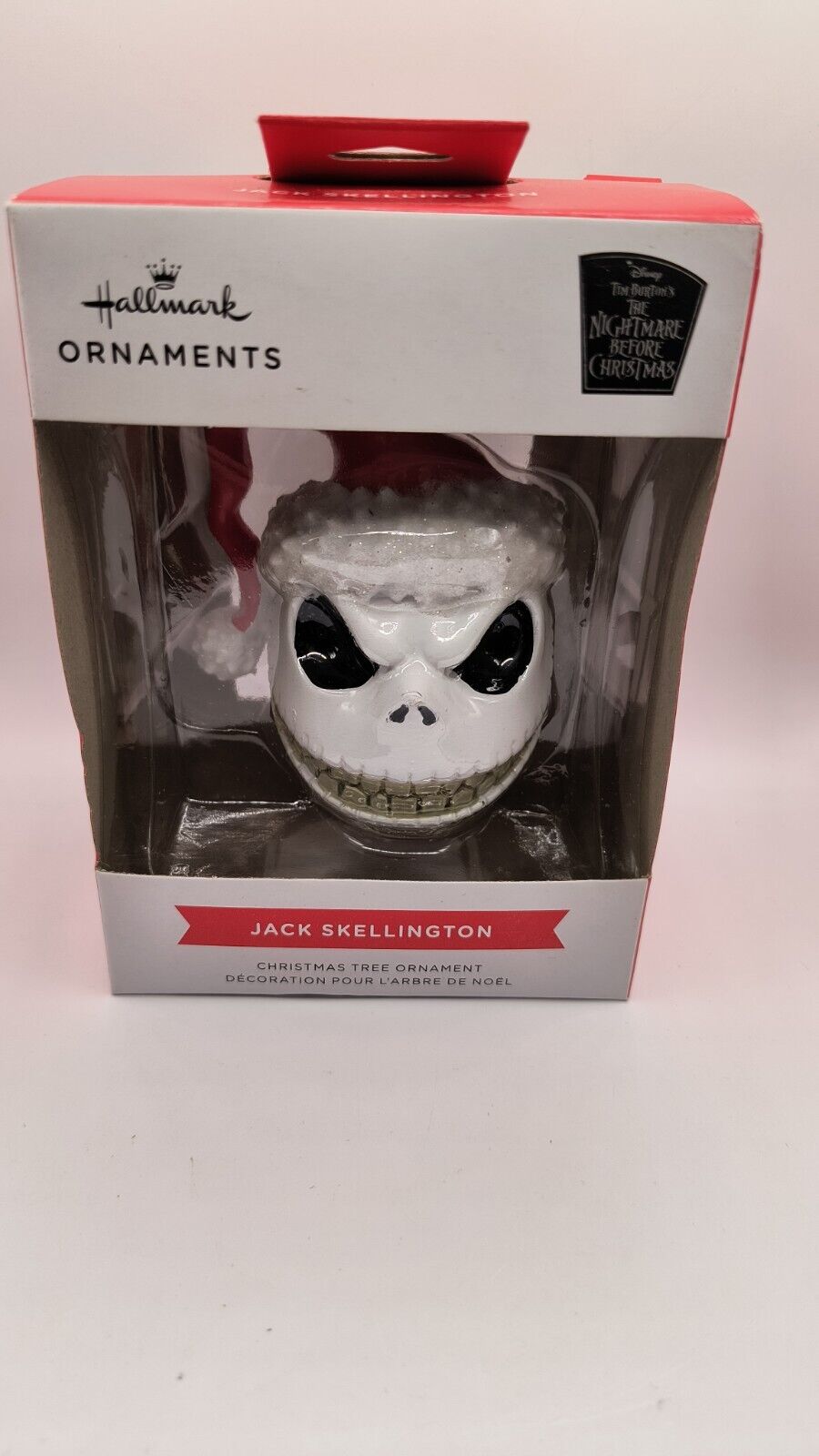 NEW In Box Hallmark Nightmare Before Christmas Jack Skellington Head Ornament