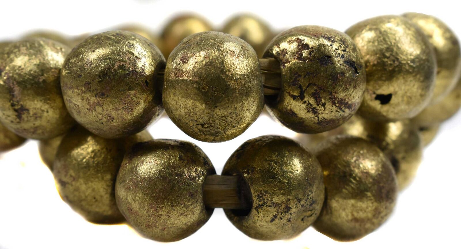 Fulani Large Round Brass Beads Old Nigerian Africa