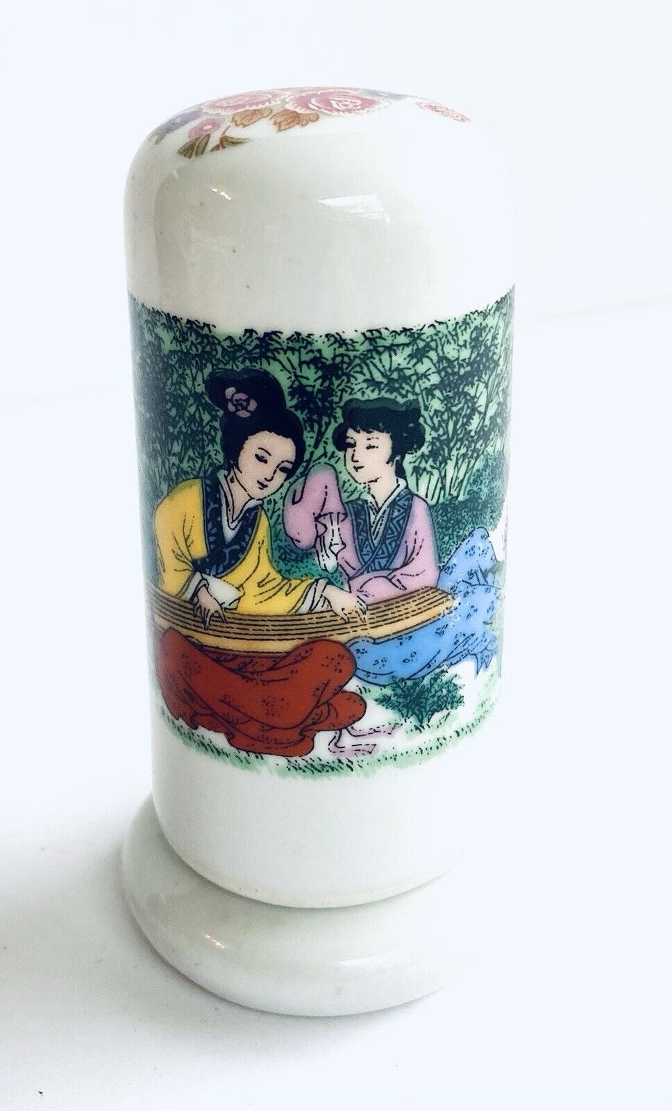 Chinese Toothpick Holder with Cover - Porcelain - 3 1/2\