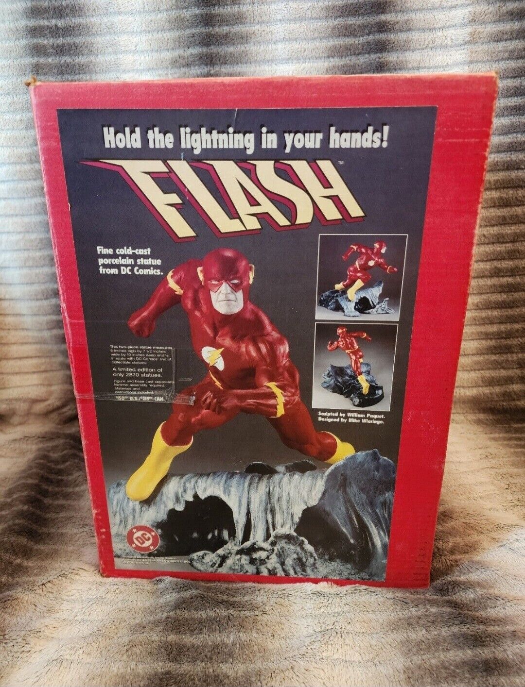 1995 DC Comics Flash Statue by Mike Wieringo 660/2870 w/ Original Box