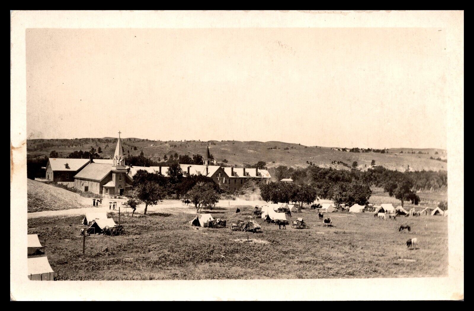 c1920s Post Card. Red Cloud Indian School And Catholic Mission. Pine Ridge. S.D.
