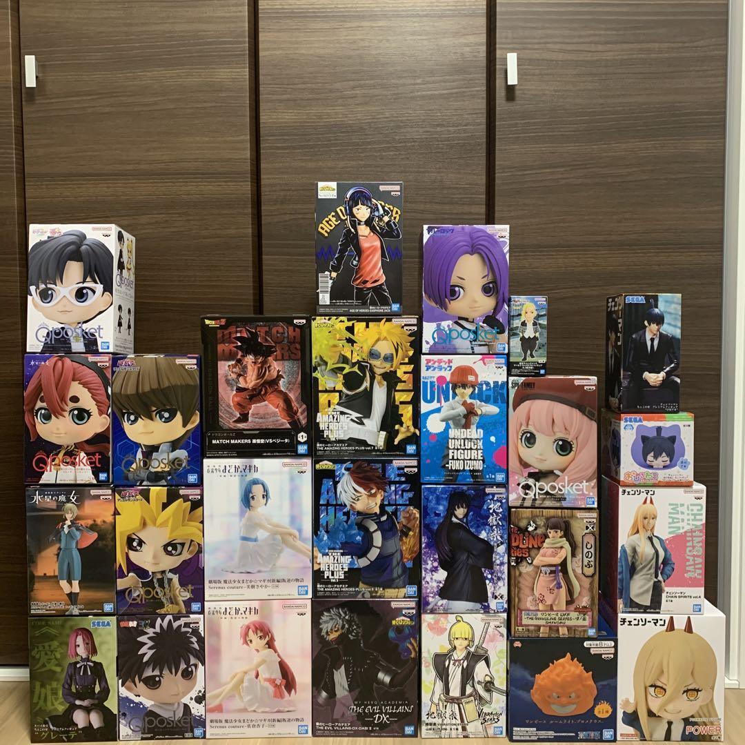 Anime Mixed set Hero Academia Revengers Gundam etc. Figure lot of 26 Set sale