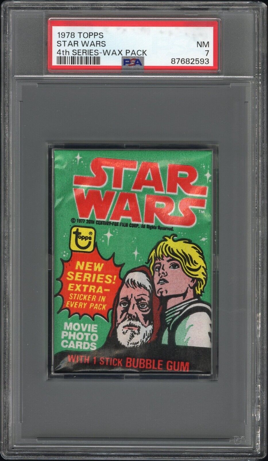 1977-78 Topps Star Wars 4th Series Wax Pack Sealed PSA 7 NM