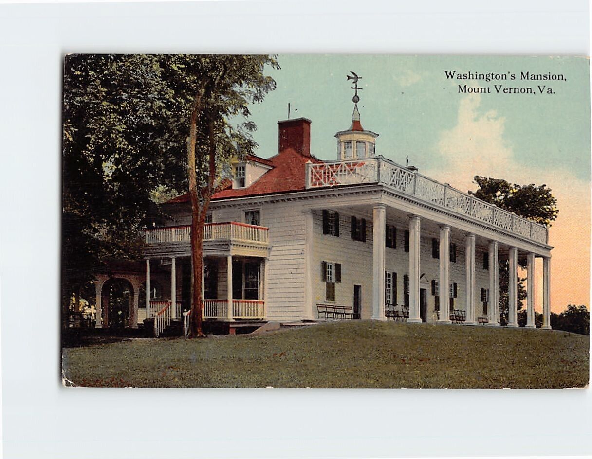 Postcard Washington\'s Mansion, Mount Vernon, Virginia