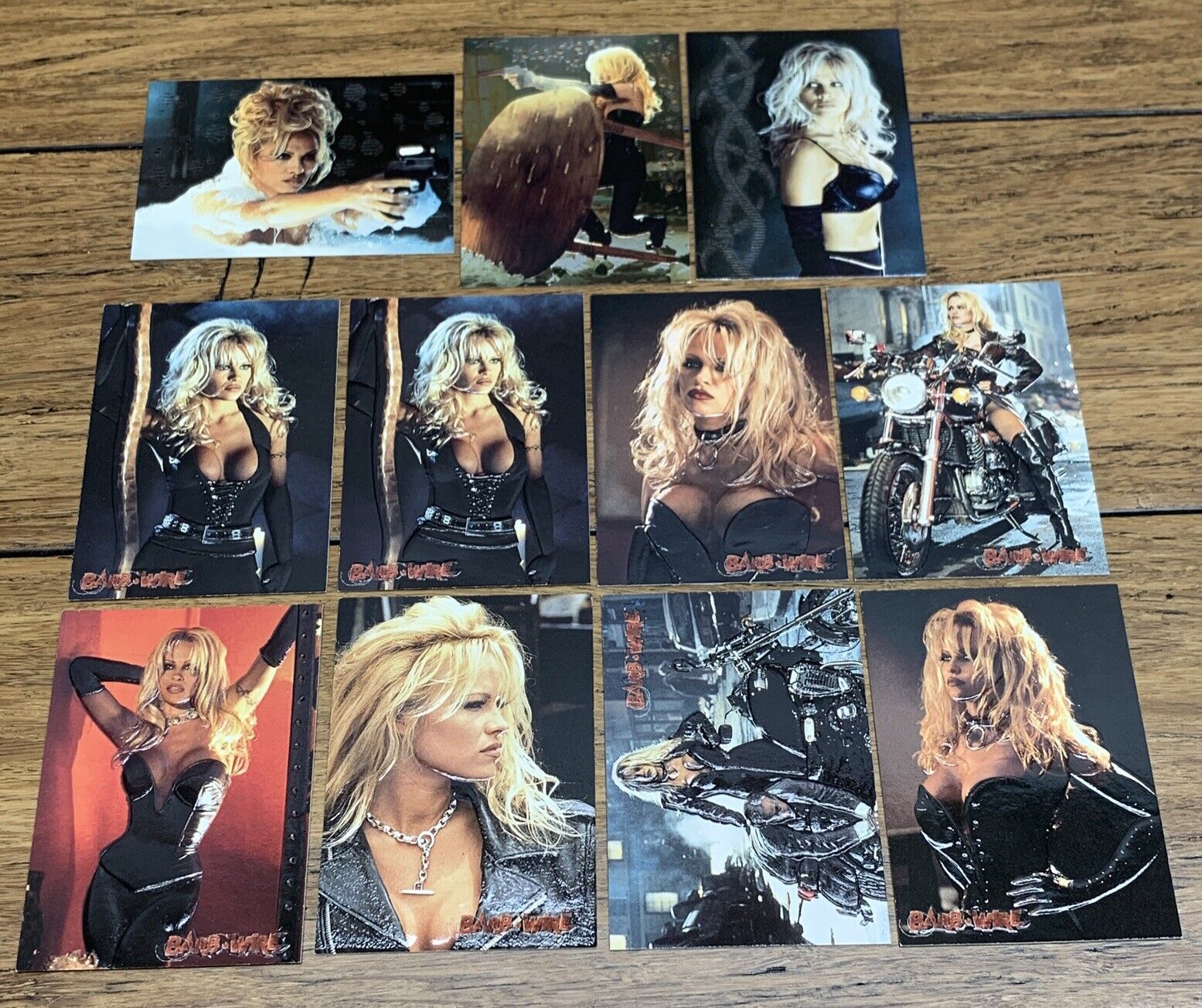 1996 Topps Barb-Wire Laser Cut Embossed Insert Card Of 11 Rare Chase Cards CV JD