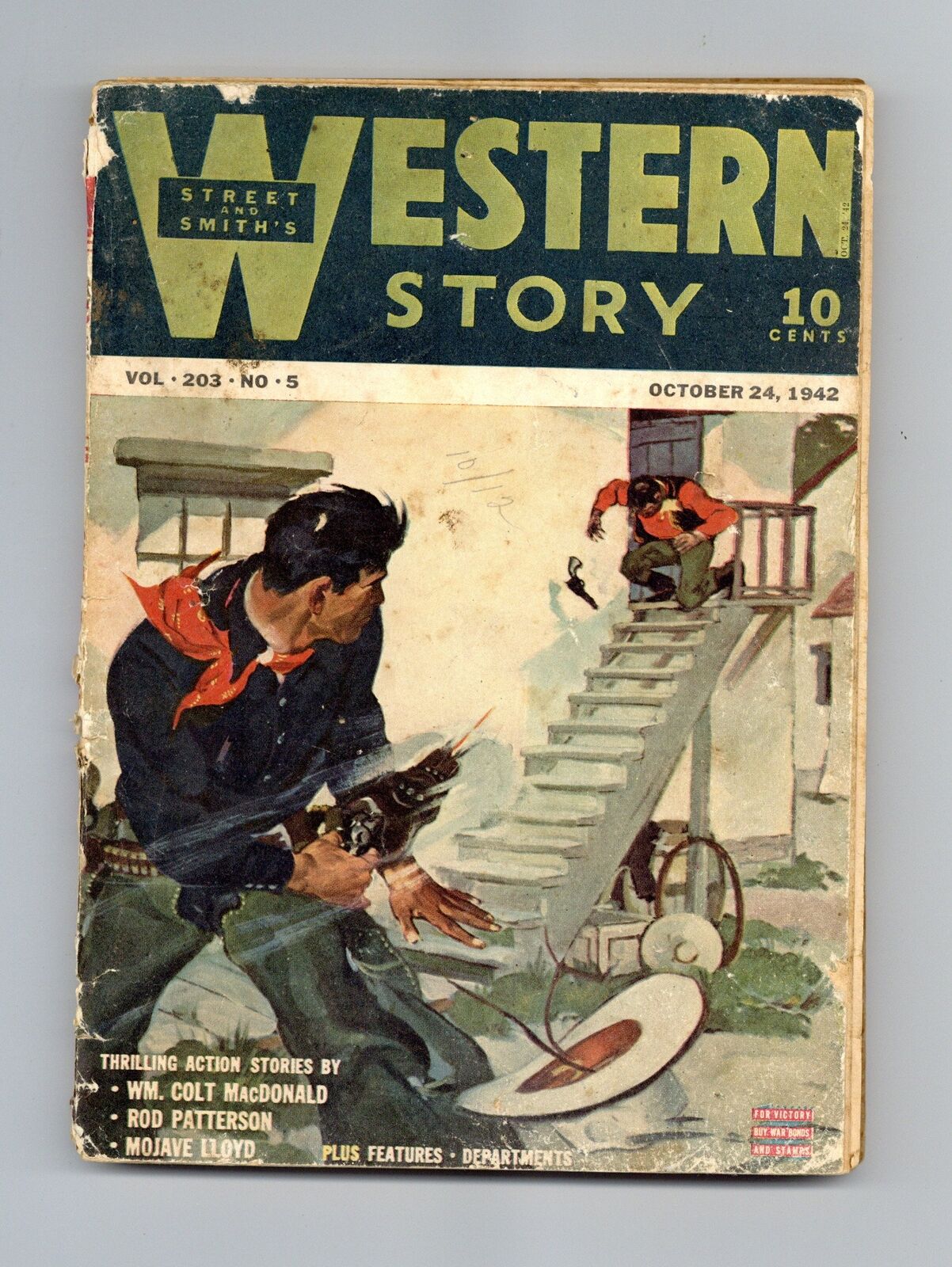 Western Story Magazine Pulp 1st Series Oct 24 1942 Vol. 203 #5 GD/VG 3.0