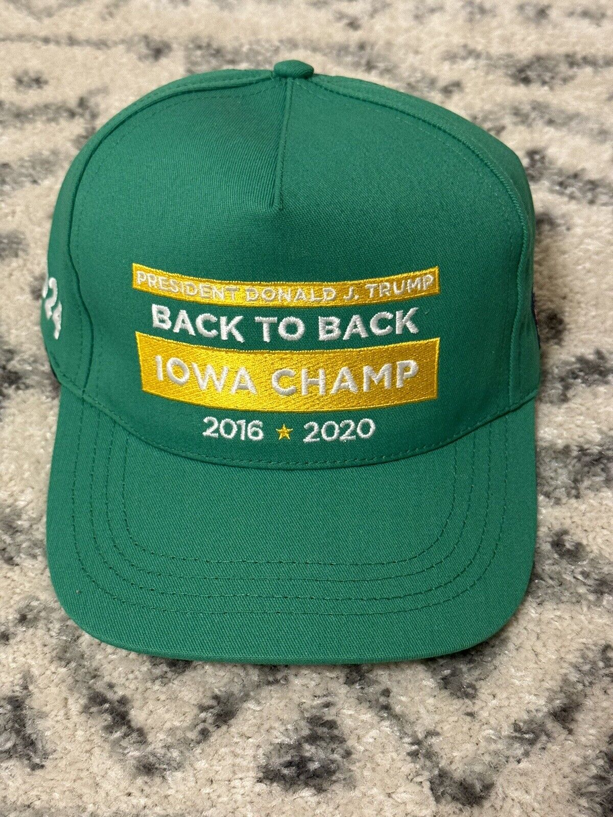RARE Official President Donald J. Trump Back To Back Iowa Champ 2024 Hat Real