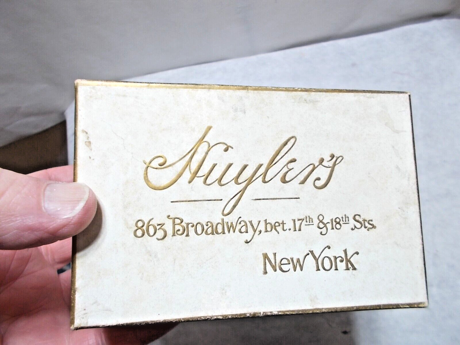 vintage Huyler\'s Candy Company Vanilla Chocolate Candy Box - Box Only