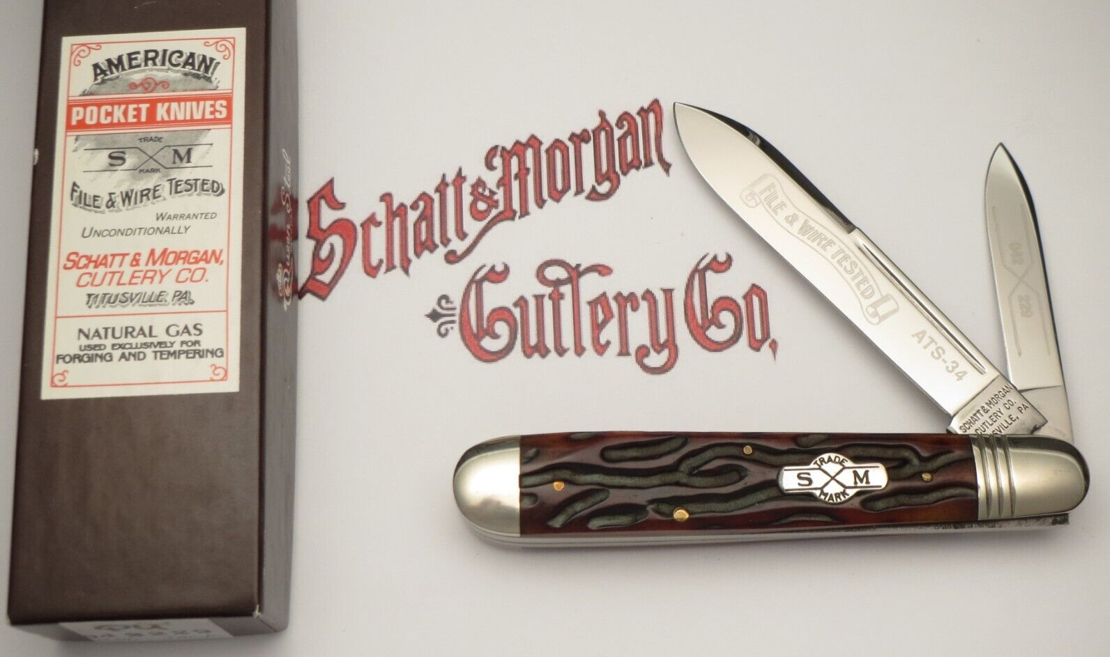 Schatt & Morgan by Queen Cutlery 042229 Large English Jack MINT - FILE & WIRE
