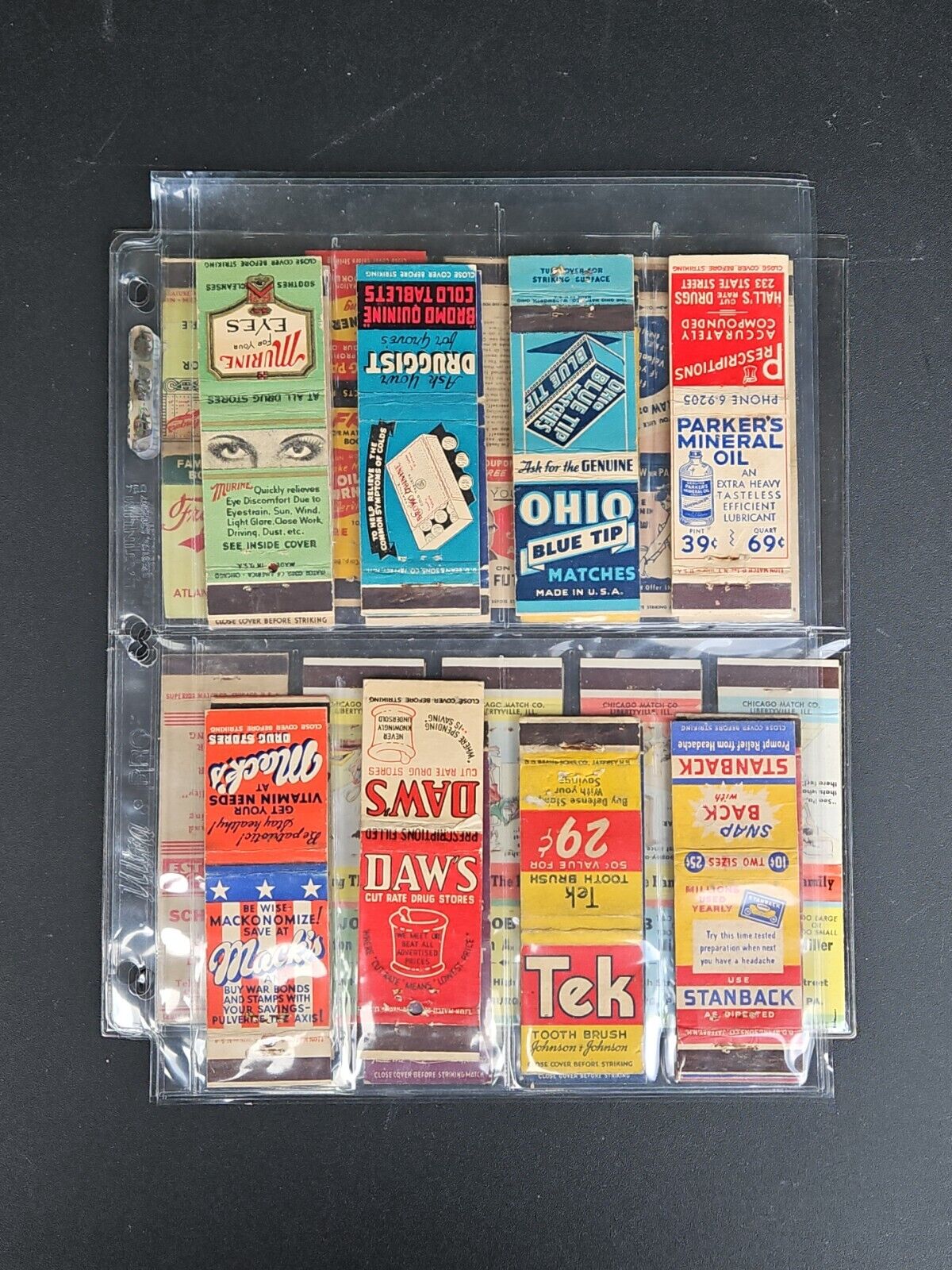 32 Vintage Assorted Business & Product Advertising Matchbook Covers