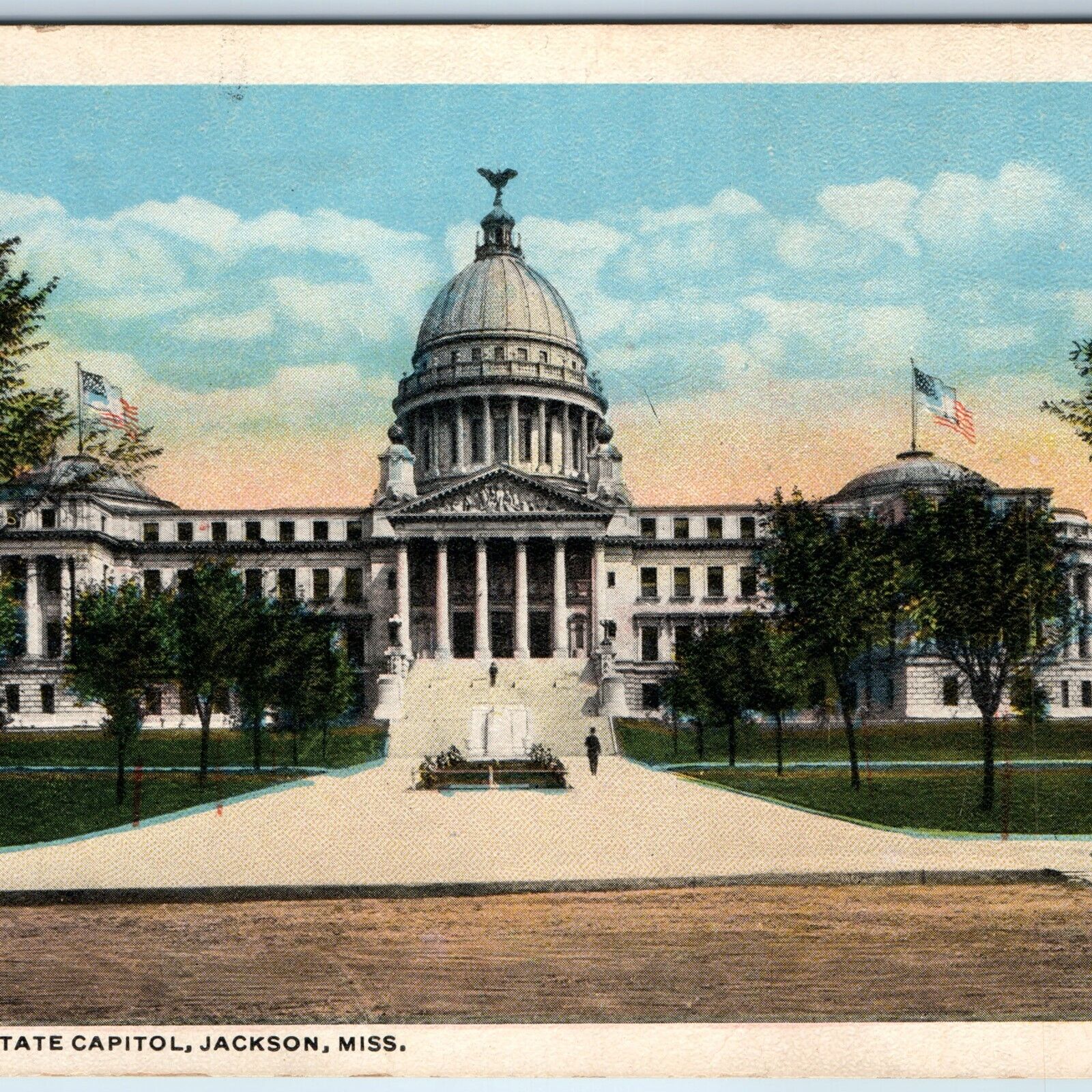 1916 Jackson, Miss. Mississippi State Capitol Bldg Teich Tartaria Old World A244