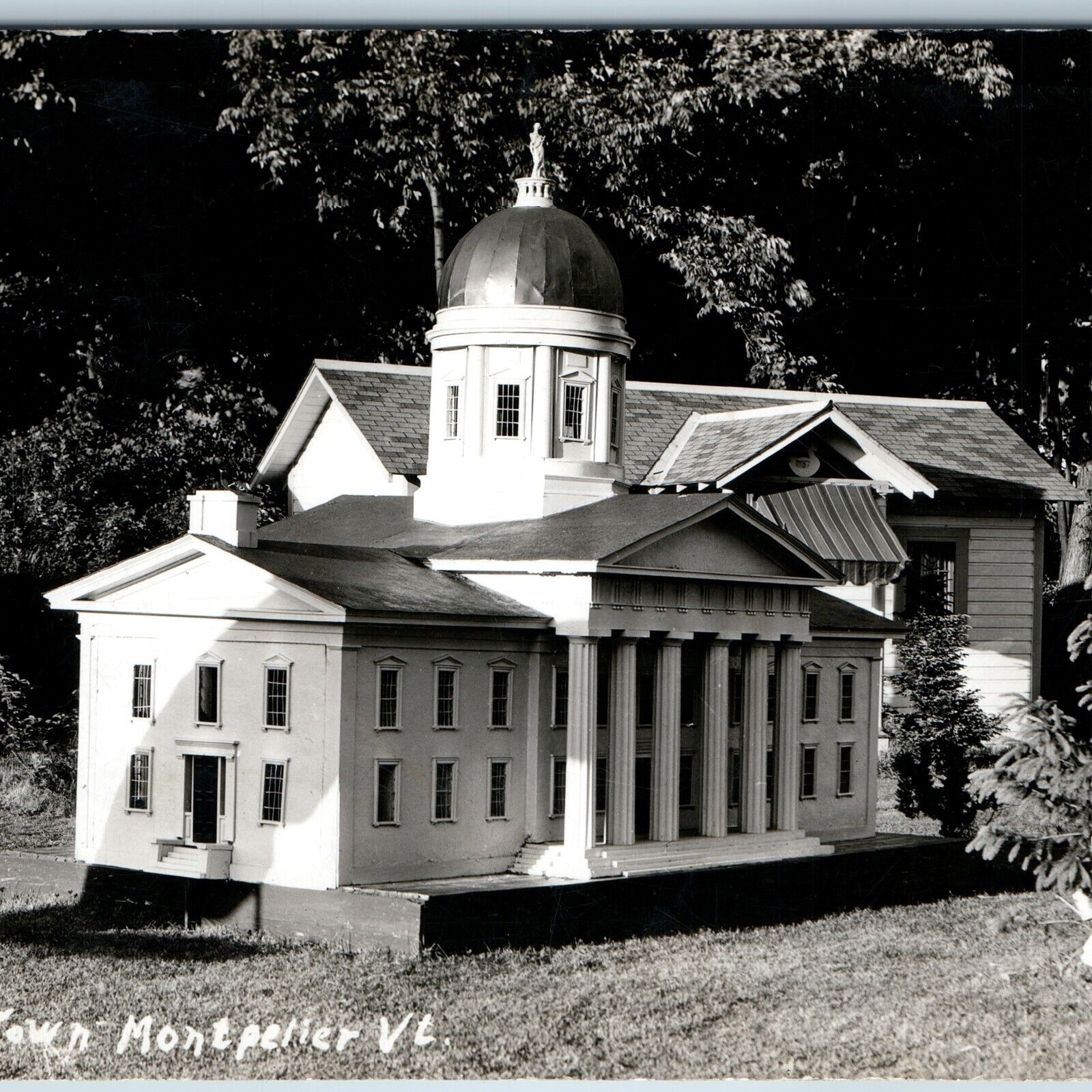 c1940s Montpelier, VT RPPC Toy Town Cute Little Real Photo Postcard Vermont A200