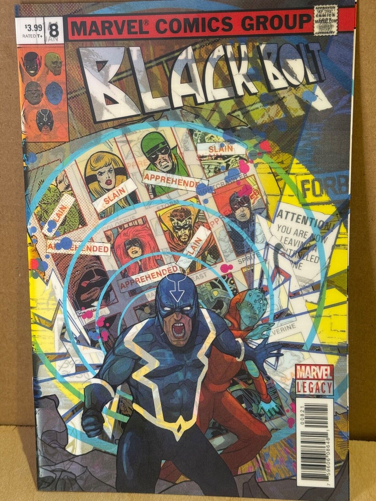 2018 MARVEL Comics BLACK BOLT #8c - Lenticular X-MEN #141 Homage Variant - NM