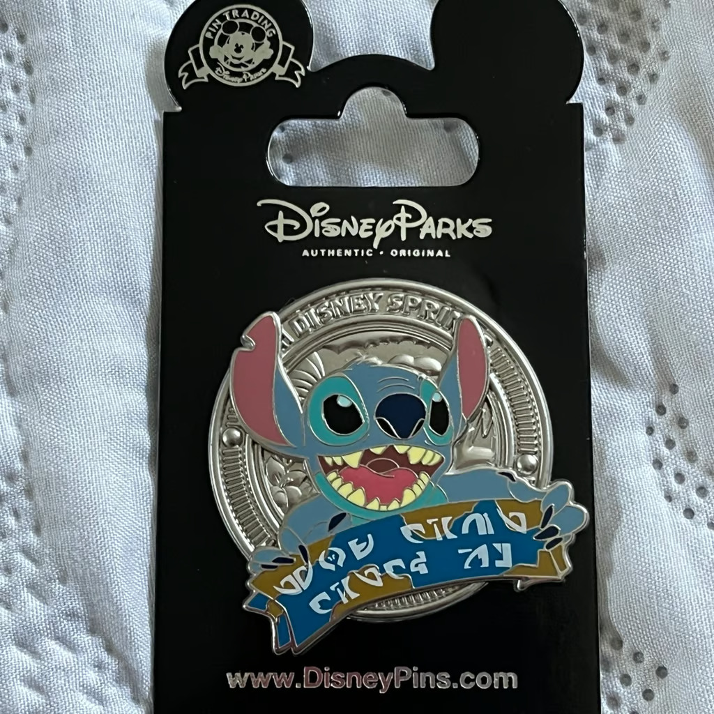 New Stitch trading pin with vibrant colors