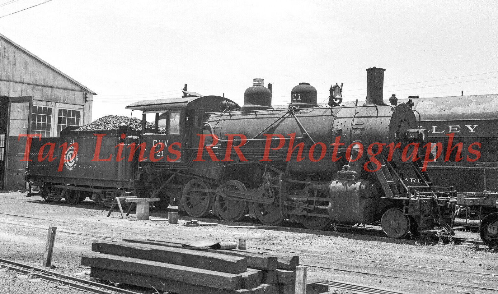 Chattahoochee Valley Railway #21 2-8-0 Lanett, AL 6-15-1950  NEW 5X8 PHOTO