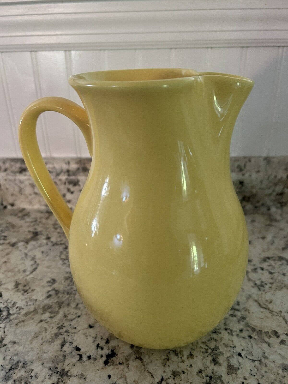 Yellow Ceramic Pitcher/Vase Chantal 9”
