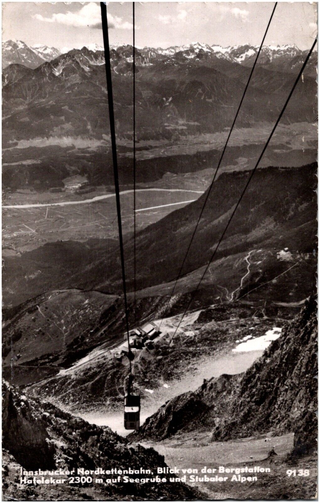 View of Seegrube Station from Nordkette Cable Car Hafelekar Austria Postcard