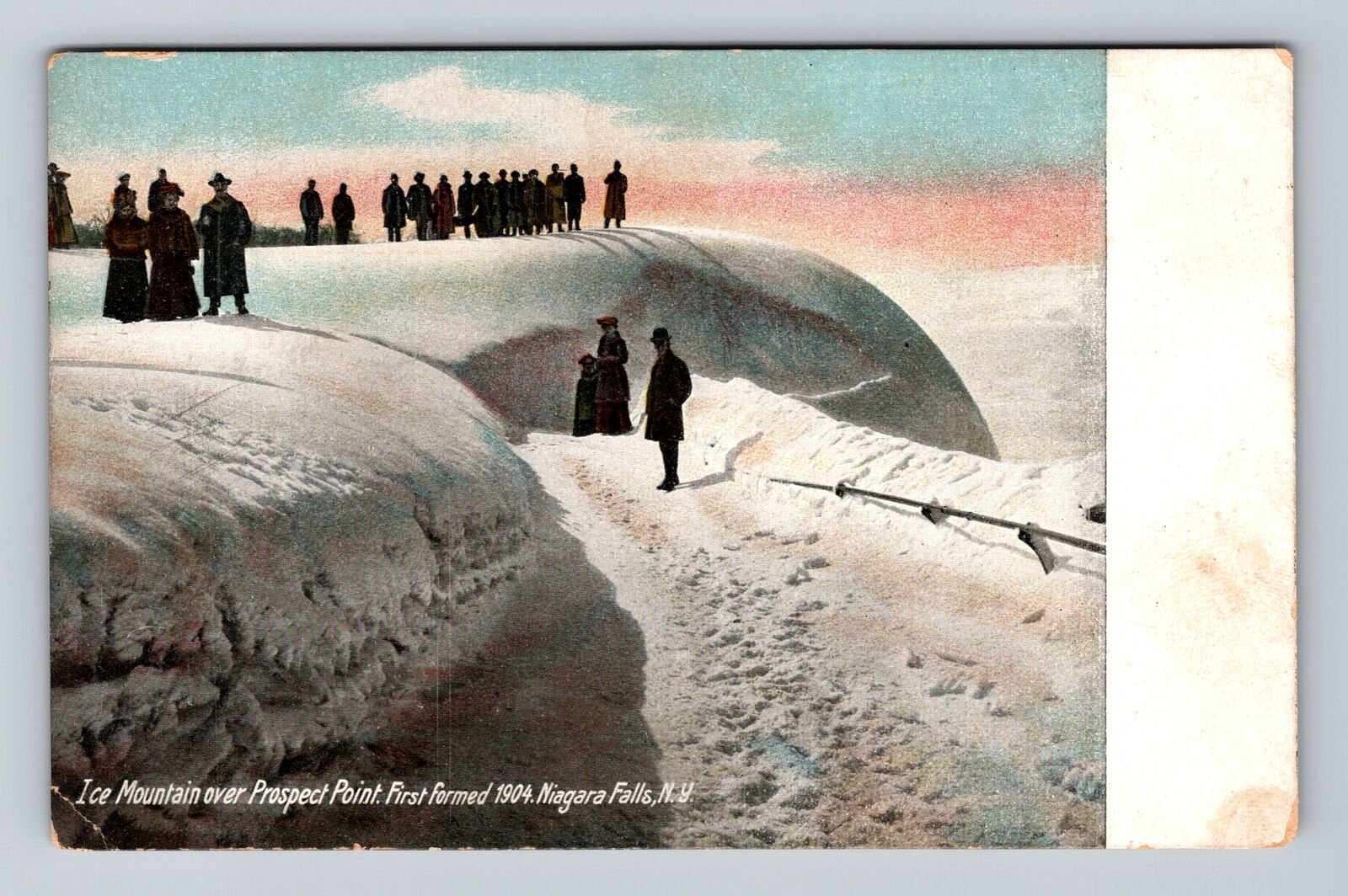 Niagara Falls NY-New York, Ice Mountain Prospect Point, Vintage Postcard