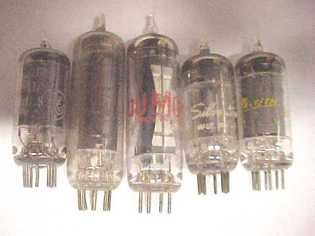 All American (AA5) miniature- used tube set -12AT6 12BA6 12BE6 35W4 50C5