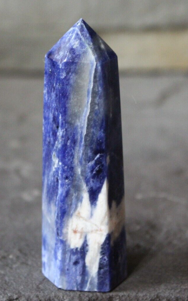 SODALITE POINT 3.37 INCHES TALL/ 80 GRAMS
