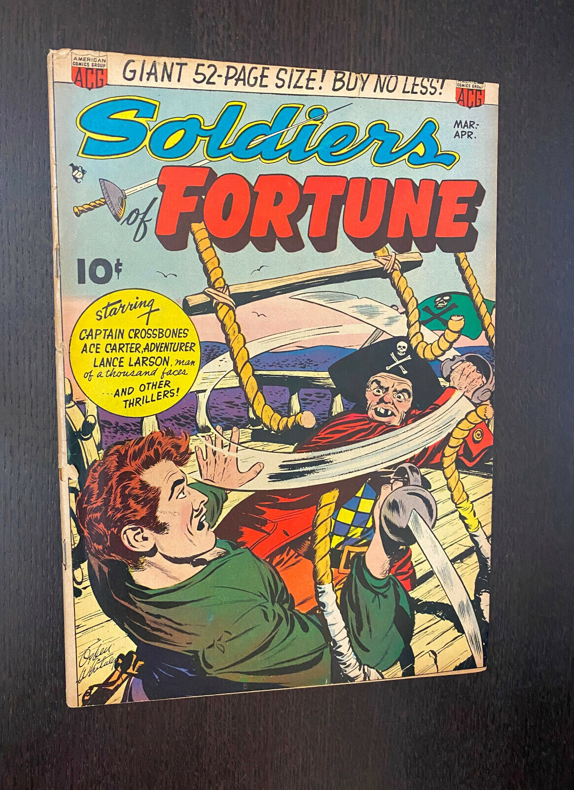 SOLDIERS OF FORTUNE #1 (ACG Comics 1951) -- QUALIFIED (1 pg missing) VG/FN