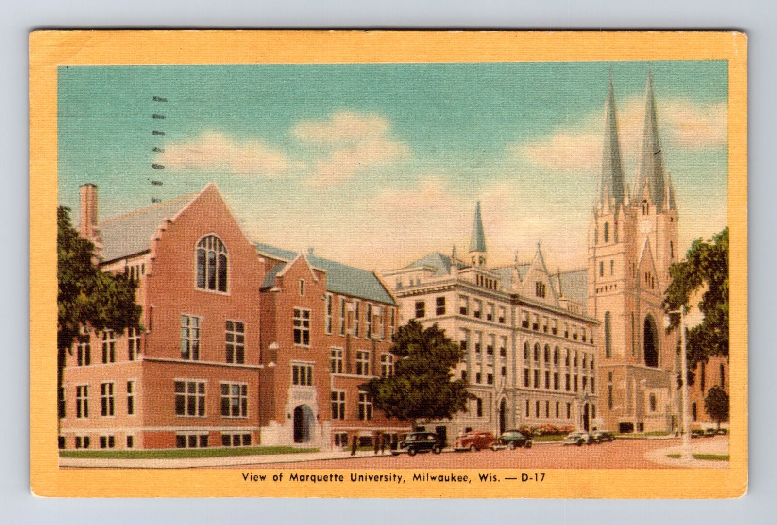 Milwaukee WI-Wisconsin, Marquette University, Antique, Vintage c1951 Postcard