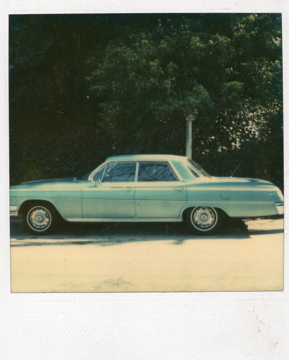 VINTAGE POLAROID PHOTO 1962 CHEVY IMPALA CHEVROLET CAR AUTOMOBILE AMERICANA