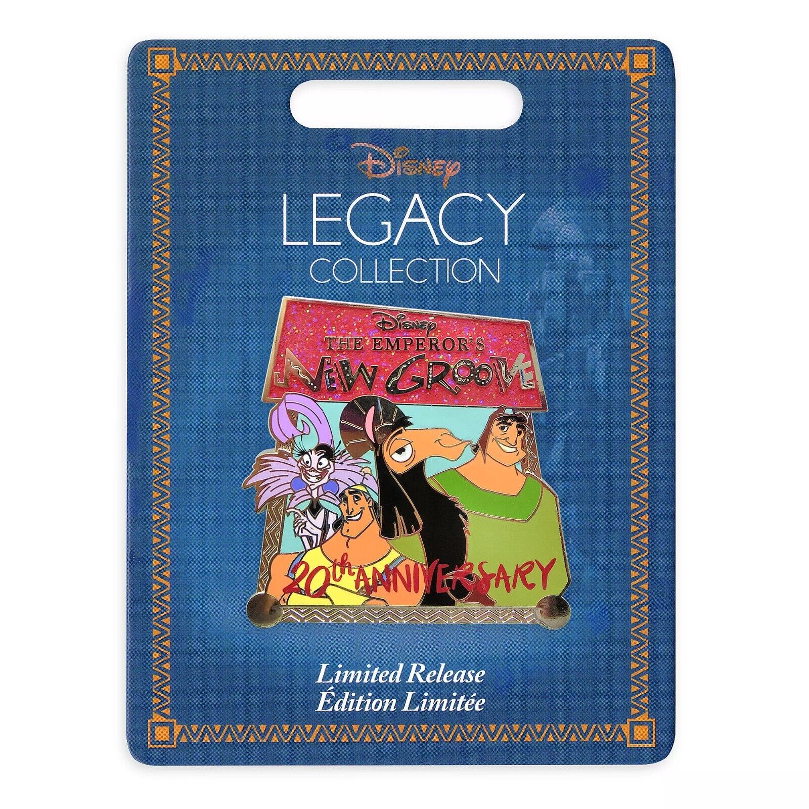 Disney 20th Anniversary Emperor's New Groove LEGACY pin, Brand New