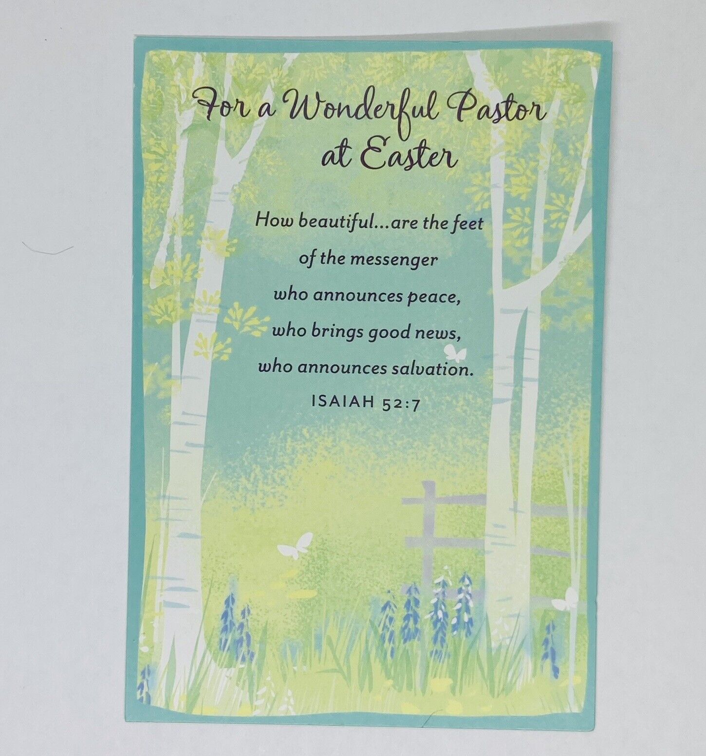 VTG Hallmark Easter Card For Wonderful Pastor “Serve With Grace And Caring” P3