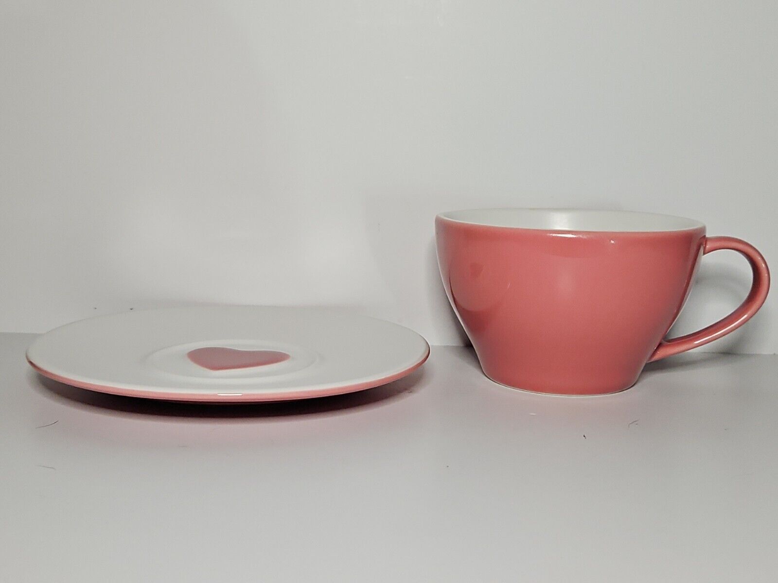 Starbucks Pink Heart Coffee Cup & Saucer From 2005.
