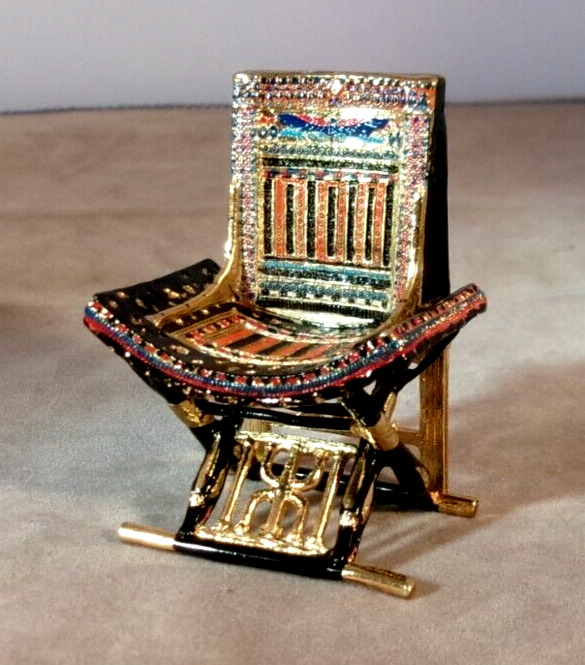 EGYPTIAN COLLECTION EGYPTIAN CEREMONIAL THRONE PEWTER NEW