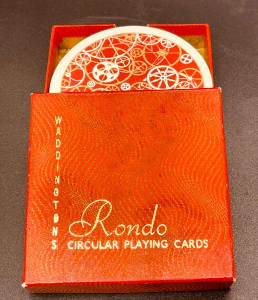 Rondo Retro Vintage Waddingtons Circular Round Playing Cards Made In England
