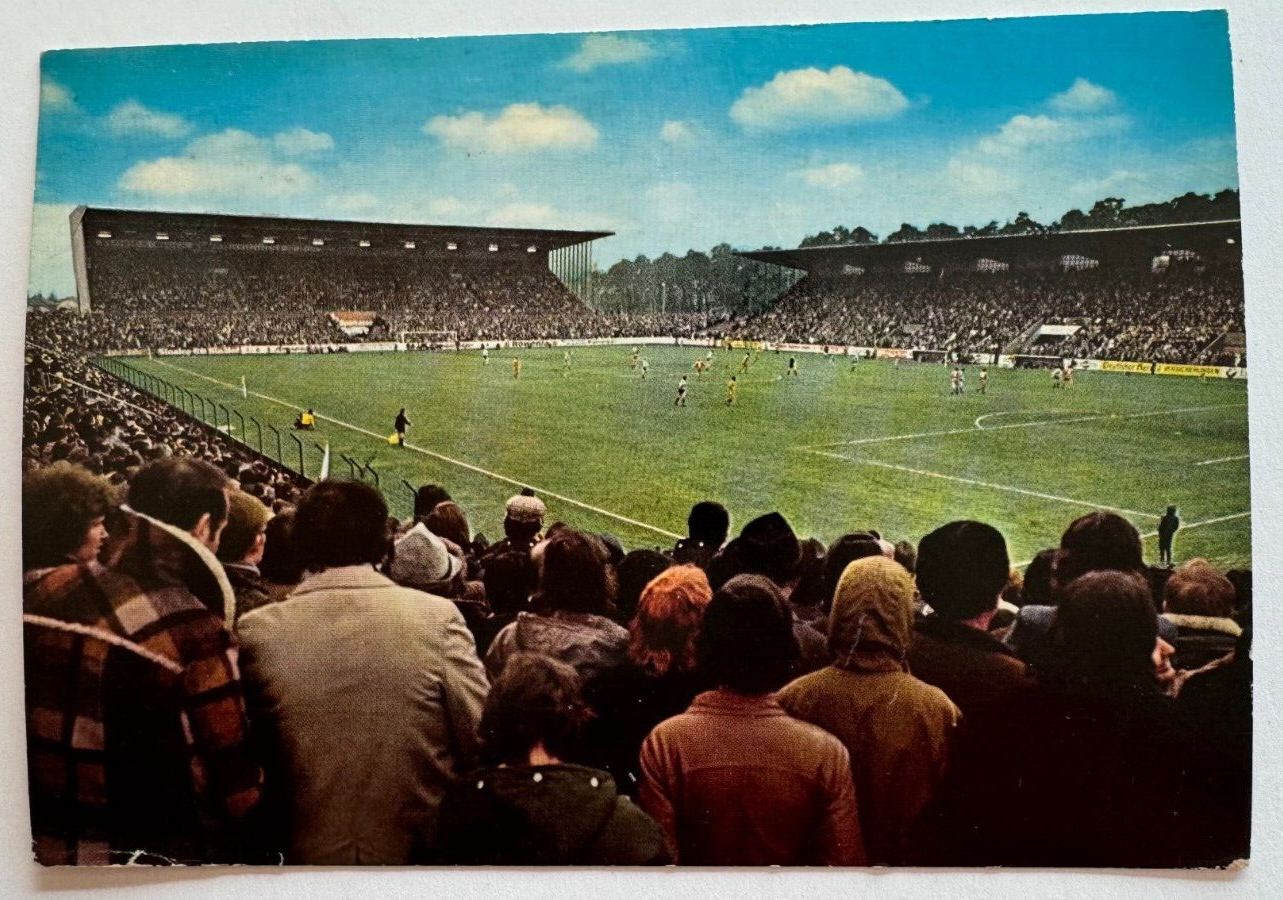 1978 Germany 4x6 Postcard Offenbach Soccer Football Stadium Bieberer Berg game