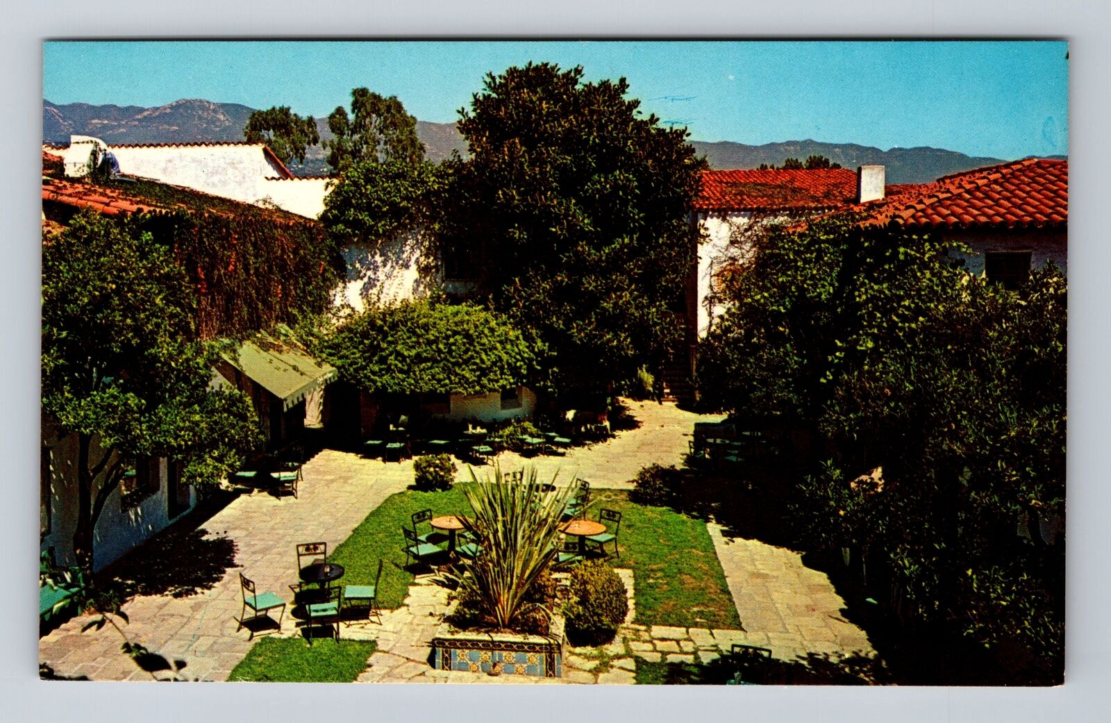 Santa Barbara CA-California, El Paseo Restaurant, Shopping Vintage Postcard