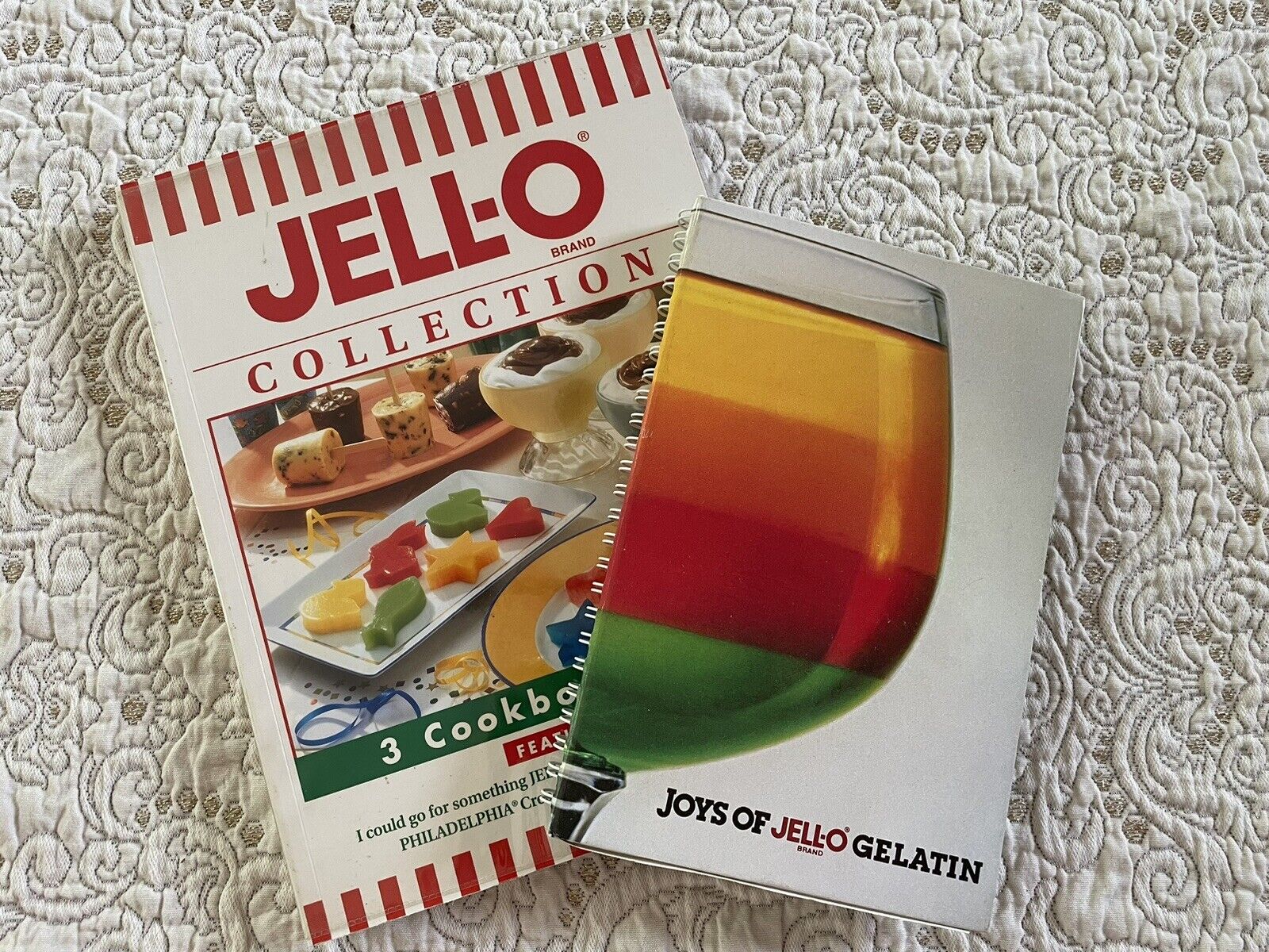 Jello Vintage Cookbook Duo Collection 3 in 1 & Joys Of Jello Spiral 2001 & 1981