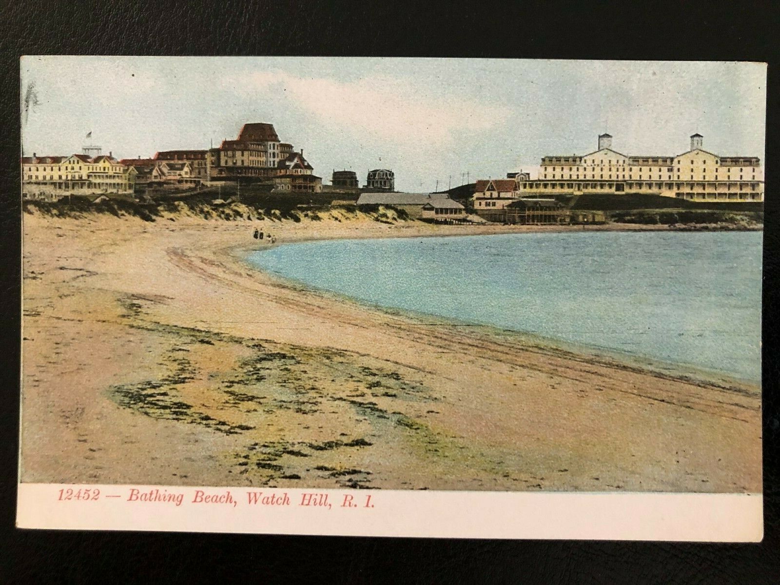 Antique POSTCARD c1905-07 Bathing Beach WATCH HILL, RI Rhode Island (21016)