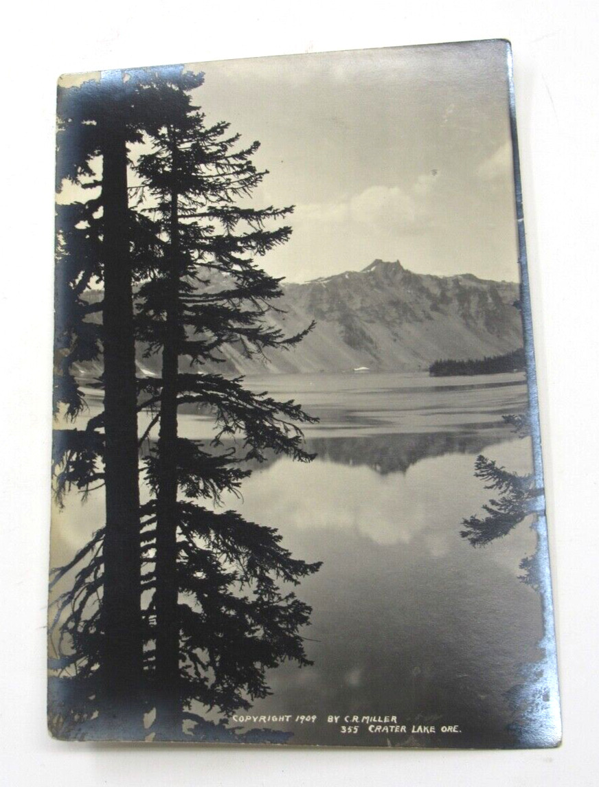 Crater Lake OR National Park 1909 Photograph Photographer C. R. Miller ORIGINAL