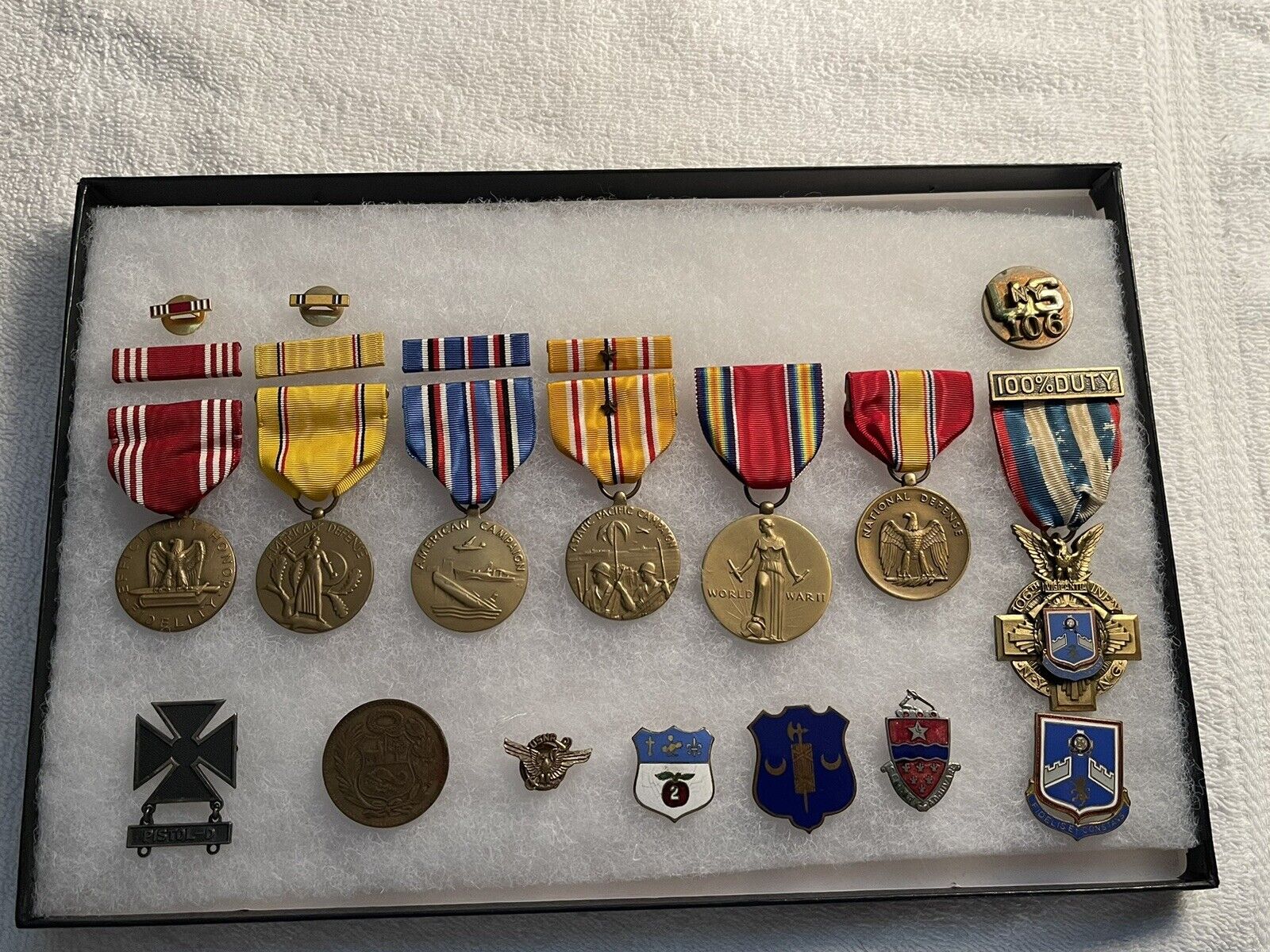Original WW2 Named US Army Medals Grouping