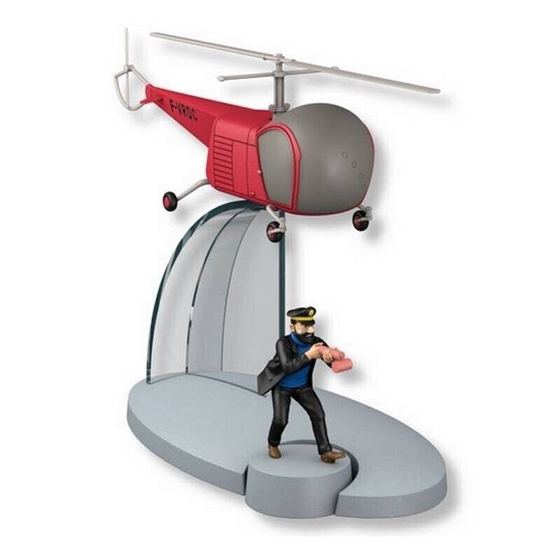 Tintin and Capt. Haddock bordurian helicopter from The Calculus Affair New