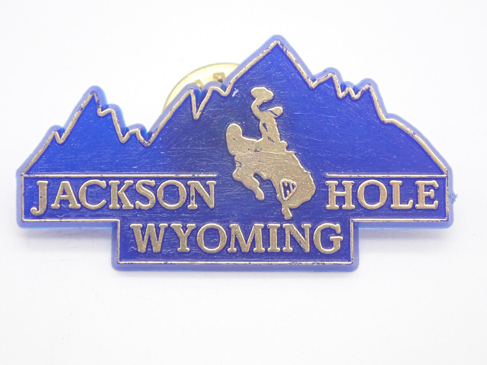 Jackson Hole Wyoming Cowboy Vintage Lapel Pin