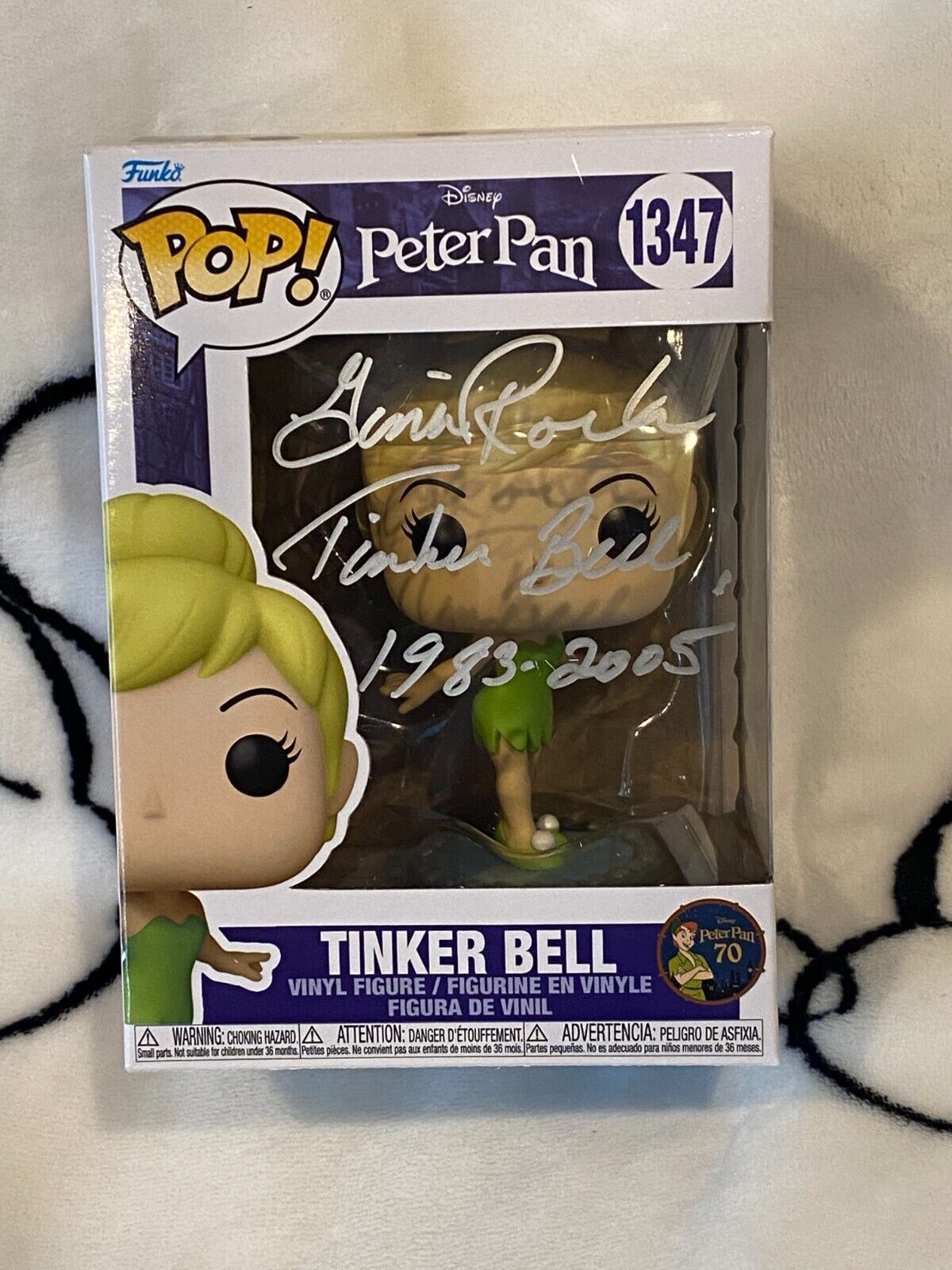 Gina Rock Signed Flying Tinker Bell 70th Anniversary Funko POP Autograph #1347