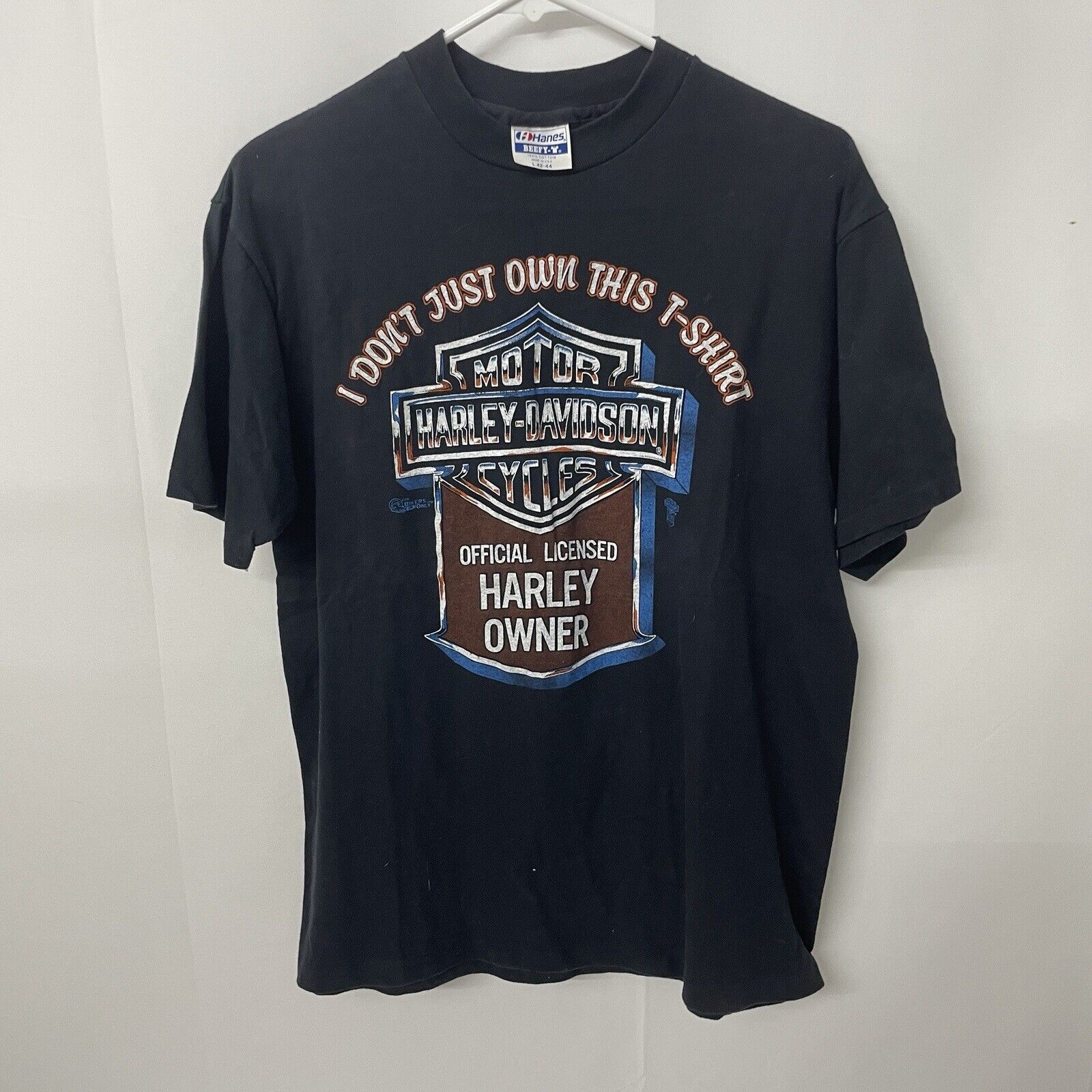 Rare Vintage Harley Davidson L T-Shirt 1988 Pacific Honolulu Hawaii