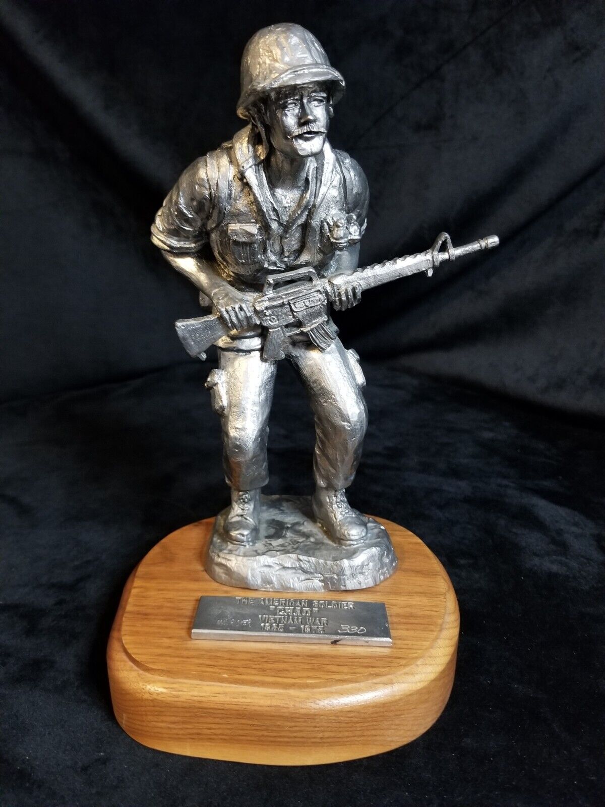 Michael Ricker Pewter Sculpture The American Soldier CHAD Vietnam War 330