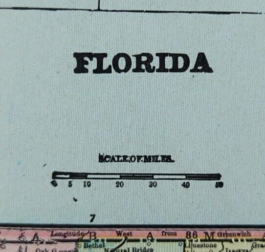 Vintage 1900 FLORIDA Map 11\