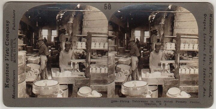 NEW JERSEY SV - Trenton - Pottery Firing Tableware - Keystone 1920s