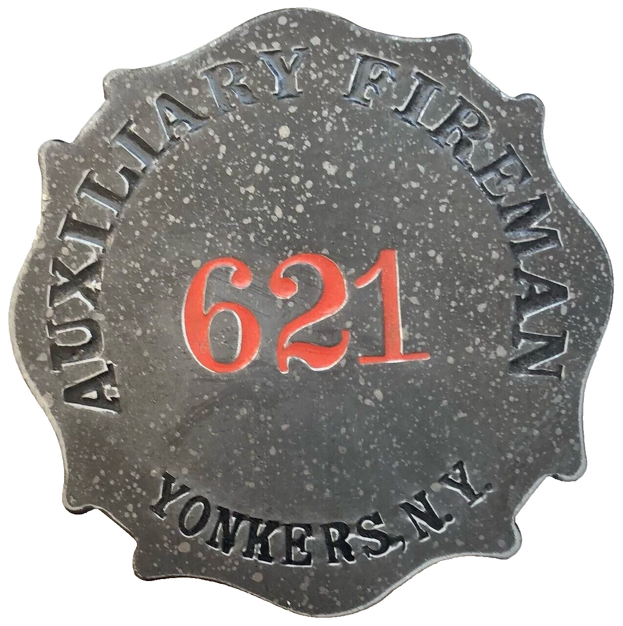 RARE - Early 1900\'s WWl Era Auxiliary Fireman Badge YONKERS NEW YORK 621