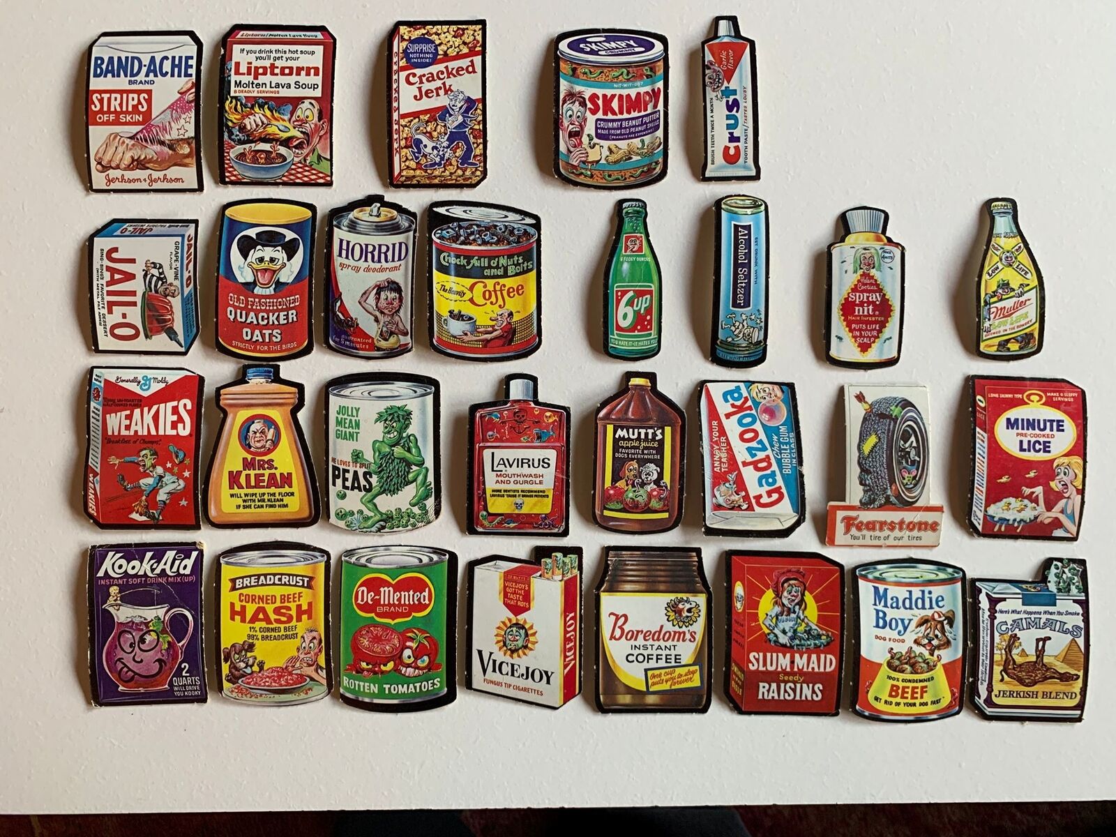 Wacky Packages 1967 Die-Cut Card Lot 29 Different Die-Cut Cards Topps