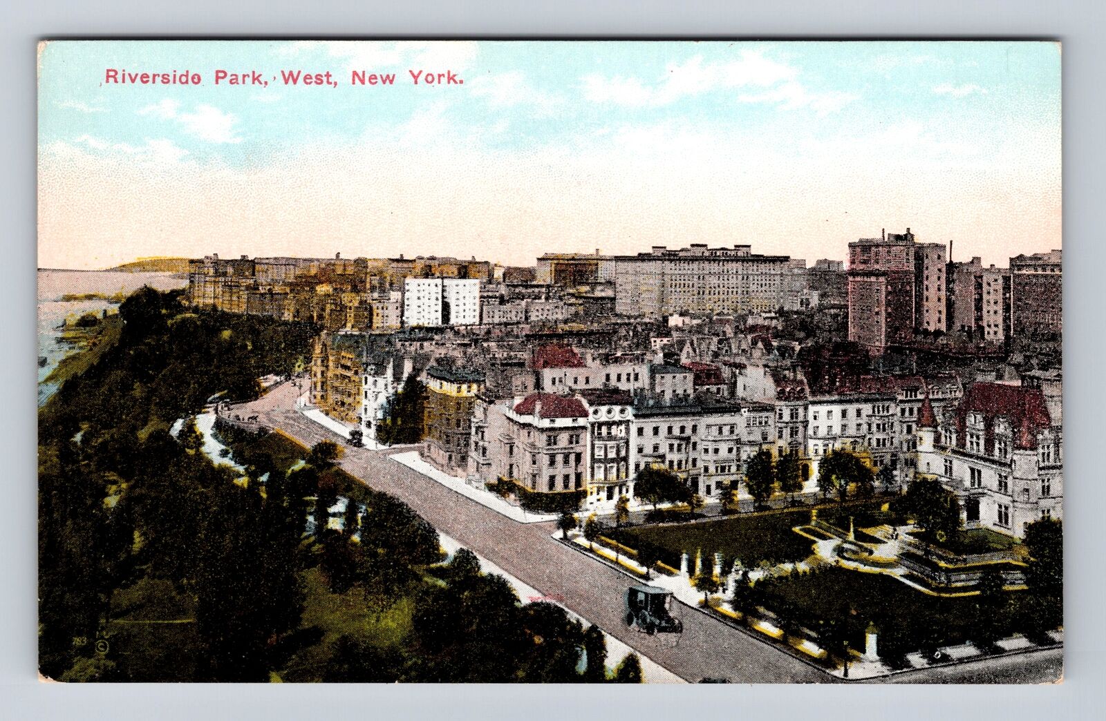 New York City NY-New York, Riverside Park, Antique, Vintage Postcard