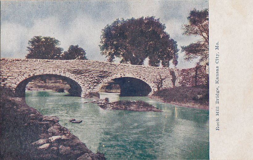  Postcard Rock Hill Bridge Kansas City MO 