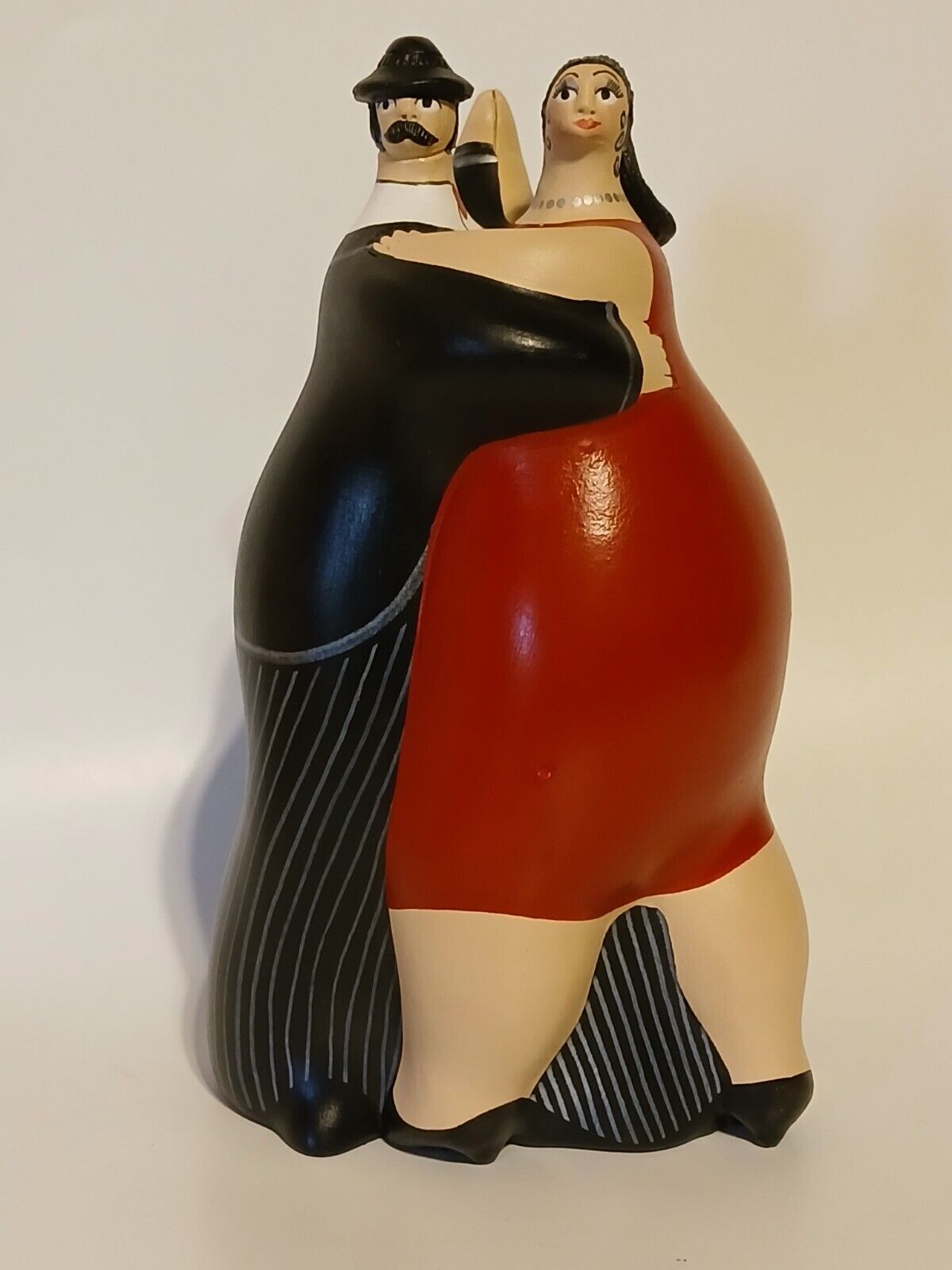Vintage Tango Dancers Argentine Style Ceramic Figurine Flia Millan Painted